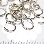 001-108-N * kółeczko montażowe pojedyncze, otwarte, kolor stare srebro, fi 8 mm, fi drutu 1,2 mm (mocne)