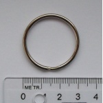 022-230-N * kółko do breloka podwójne, drut okrągły, kolor stare srebro, fi 30 mm
