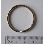 022-232-N * kółko do breloka podwójne, drut okrągły, kolor stare srebro, fi 32 mm