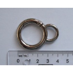 024-001-N * kółko do breloka otwierane z uchem, drut okrągły, kolor stare srebro, fi 31 mm
